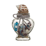 3.14" Glass Bottle with Part Anchor Sand