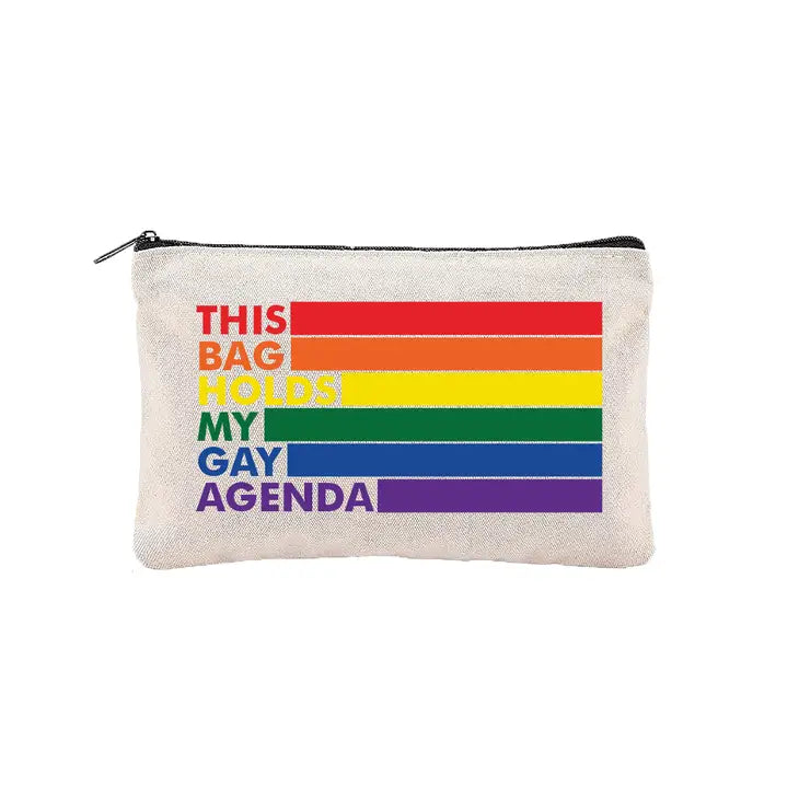 My Gay Agenda Canvas Zippered Pouch